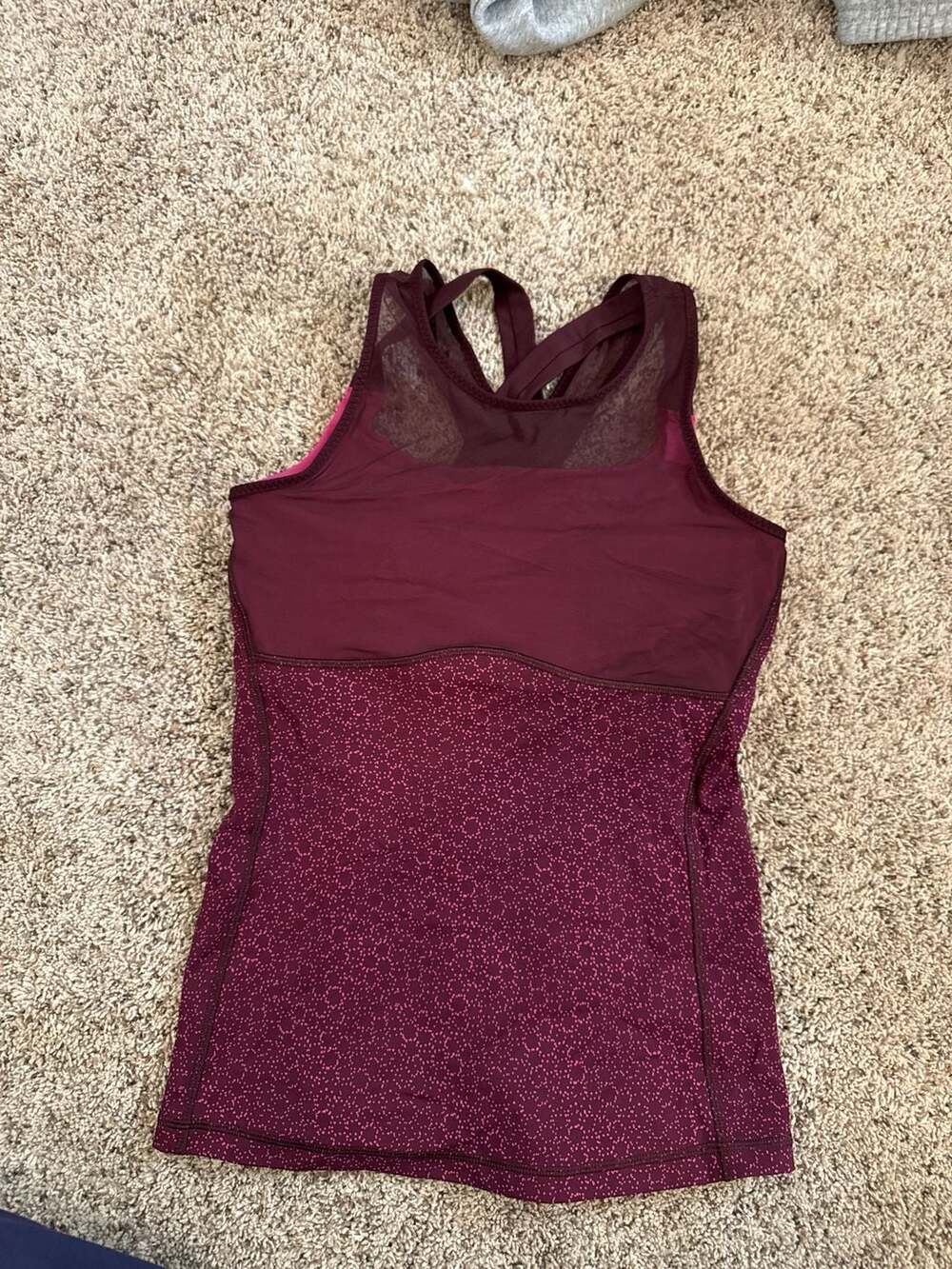 Lululemon Ready Set Sweat Tank in Star Pixel Raspberry Bordeaux Drama
